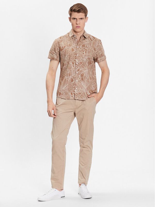 Blend Blend Текстилни панталони 20715744 Бежов Regular Fit