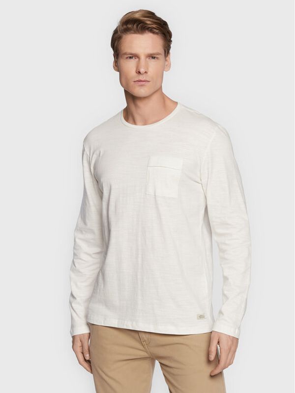 Blend Blend Тениска с дълъг ръкав 20714549 Бял Regular Fit