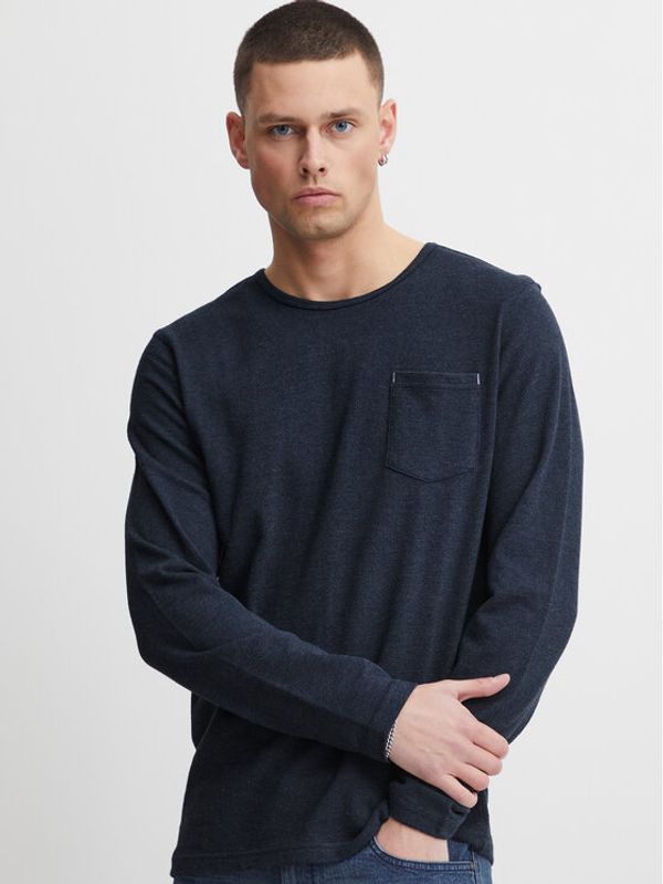Blend Blend Тениска с дълъг ръкав 20715015 Тъмносин Regular Fit