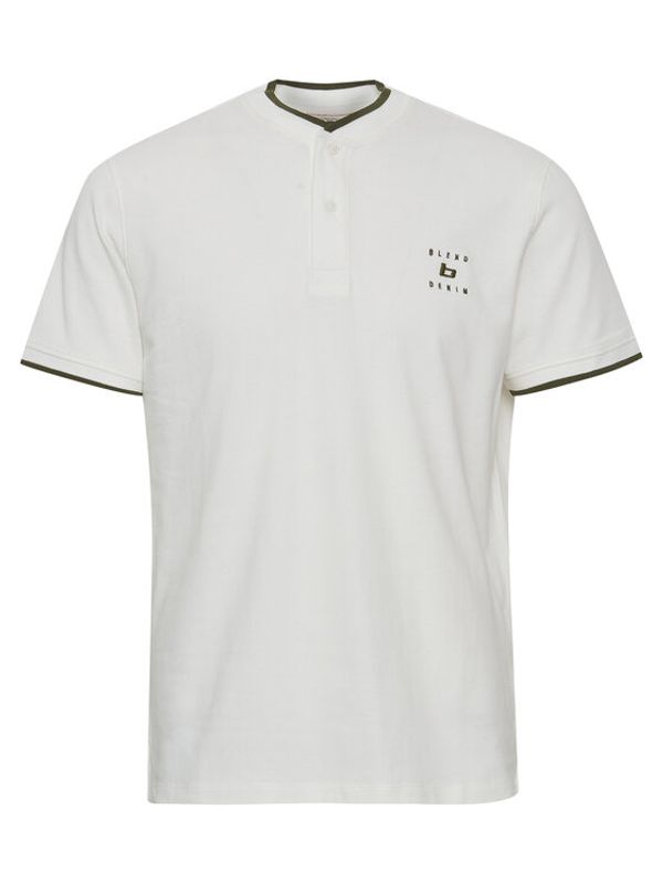 Blend Blend Тениска с яка и копчета 20715179 Бял Regular Fit