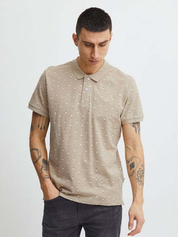 Blend Blend Тениска с яка и копчета 20715183 Бежов Regular Fit