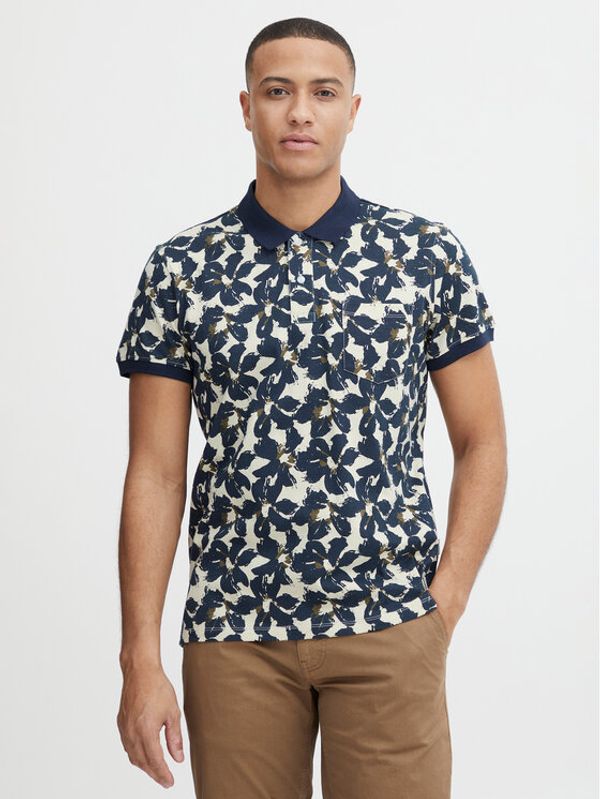 Blend Blend Тениска с яка и копчета 20715185 Тъмносин Regular Fit