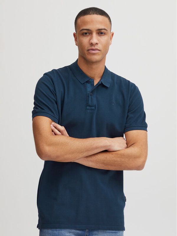 Blend Blend Тениска с яка и копчета 20715297 Тъмносин Regular Fit