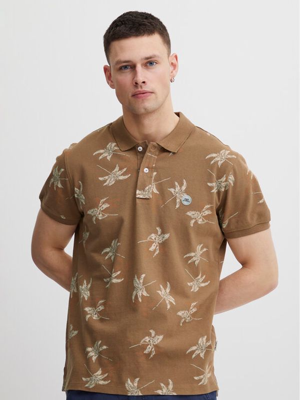 Blend Blend Тениска с яка и копчета 20715467 Кафяв Regular Fit