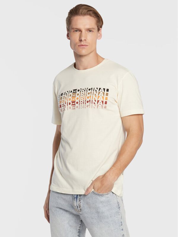 Blend Blend Тишърт 20714255 Екрю Regular Fit