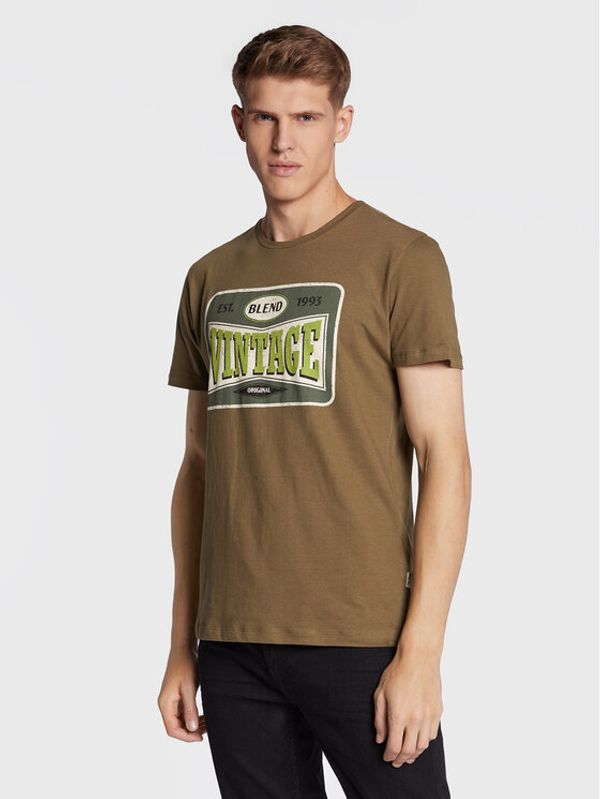 Blend Blend Тишърт 20714545 Зелен Regular Fit