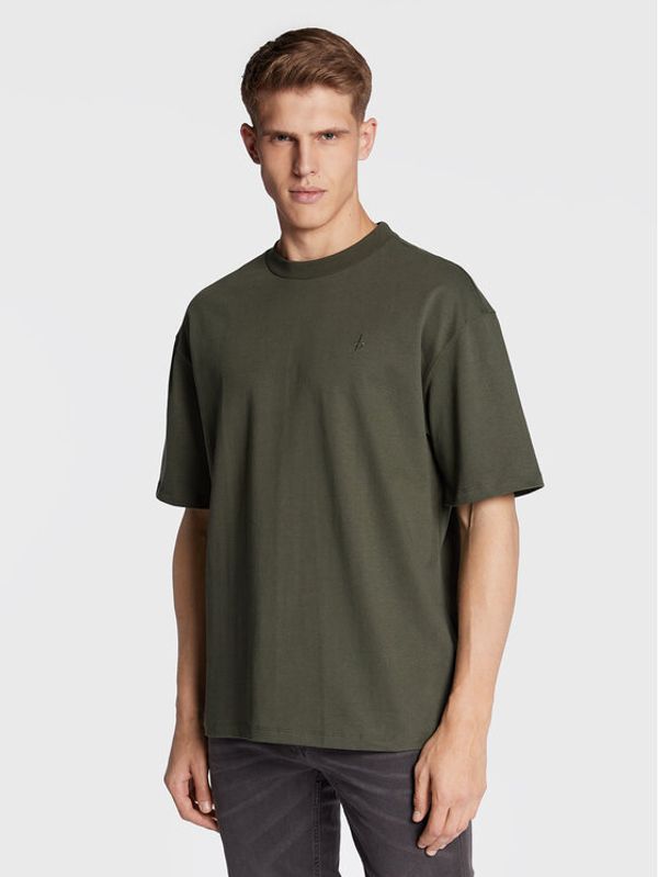 Blend Blend Тишърт 20714842 Зелен Oversize