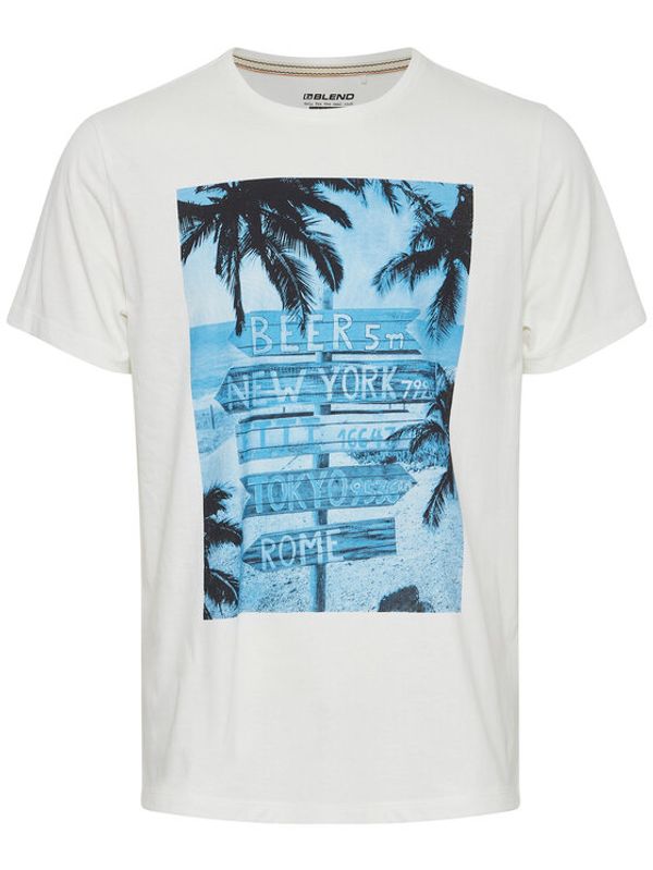 Blend Blend Тишърт 20715020 Бял Regular Fit