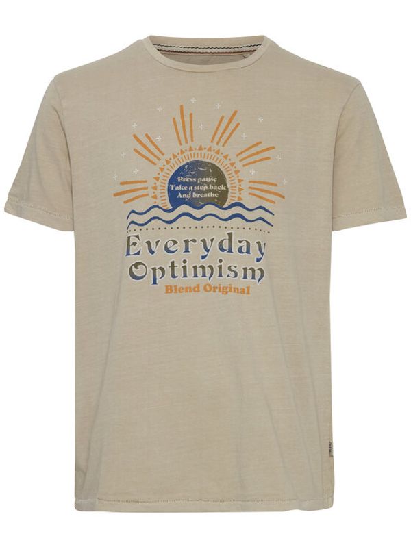 Blend Blend Тишърт 20715030 Бежов Regular Fit