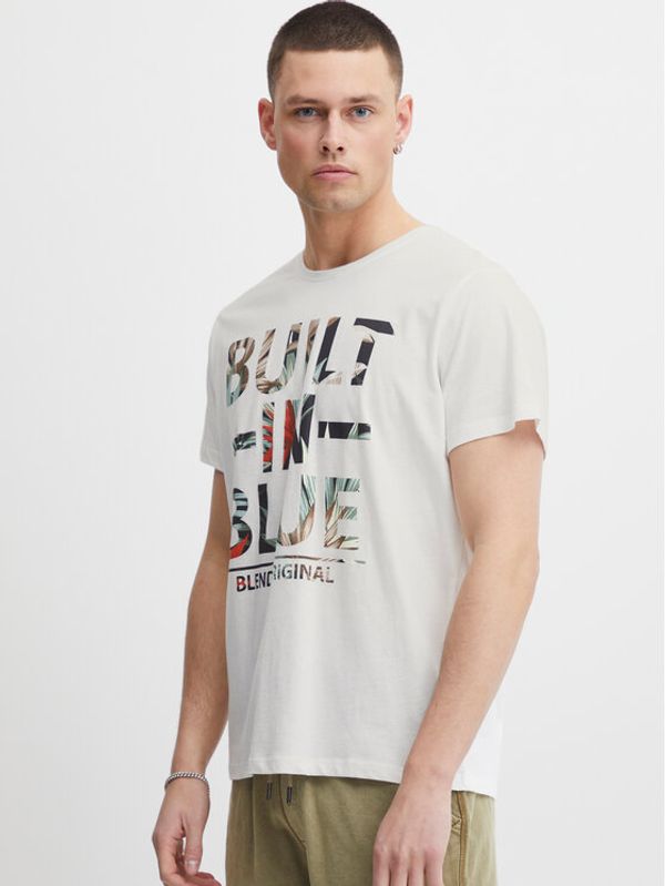 Blend Blend Тишърт 20715039 Бял Regular Fit