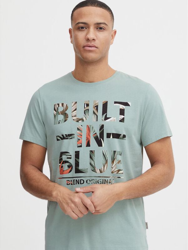 Blend Blend Тишърт 20715039 Зелен Regular Fit