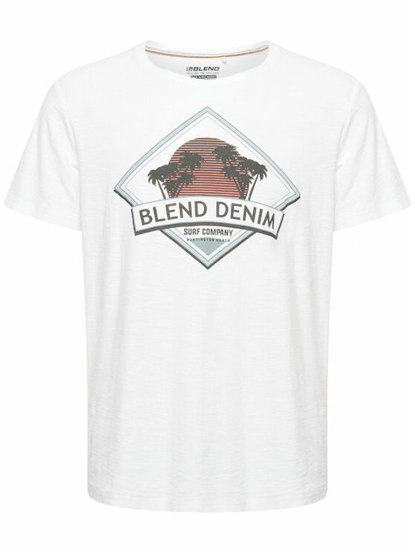 Blend Blend Тишърт 20715306 Бял Regular Fit