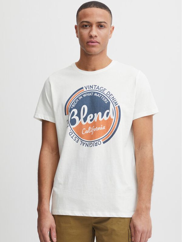 Blend Blend Тишърт 20715308 Бял Regular Fit