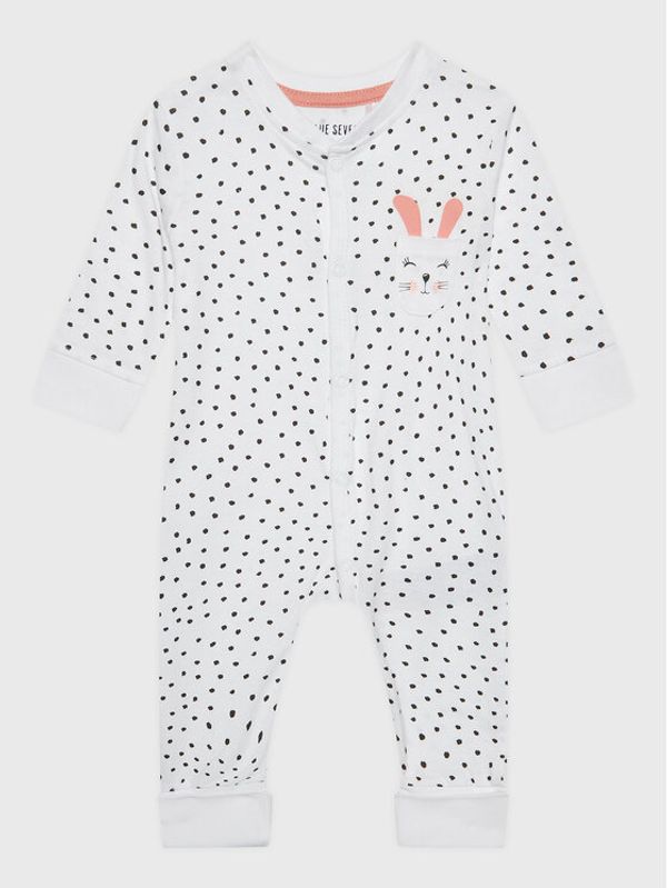 Blue Seven Blue Seven Бебешки гащеризон със стъпала 483032 Бял Regular Fit