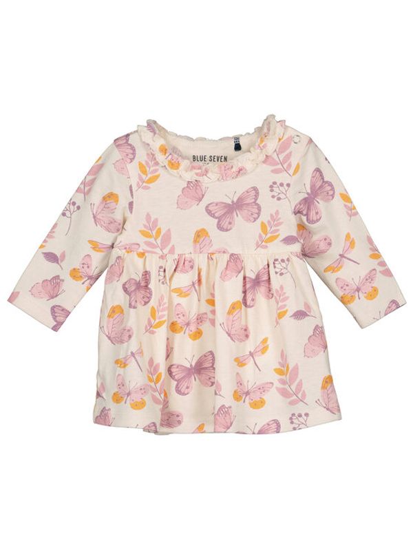 Blue Seven Blue Seven Ежедневна рокля 417013 Бял Regular Fit