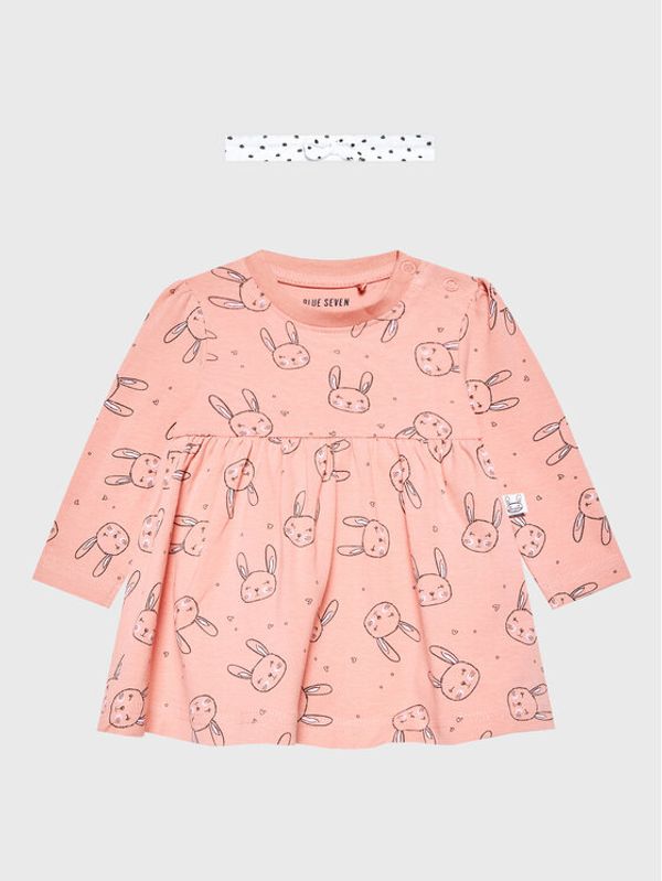 Blue Seven Blue Seven Ежедневна рокля 467006 Розов Regular Fit