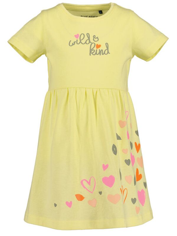 Blue Seven Blue Seven Ежедневна рокля 721628 Жълт Regular Fit