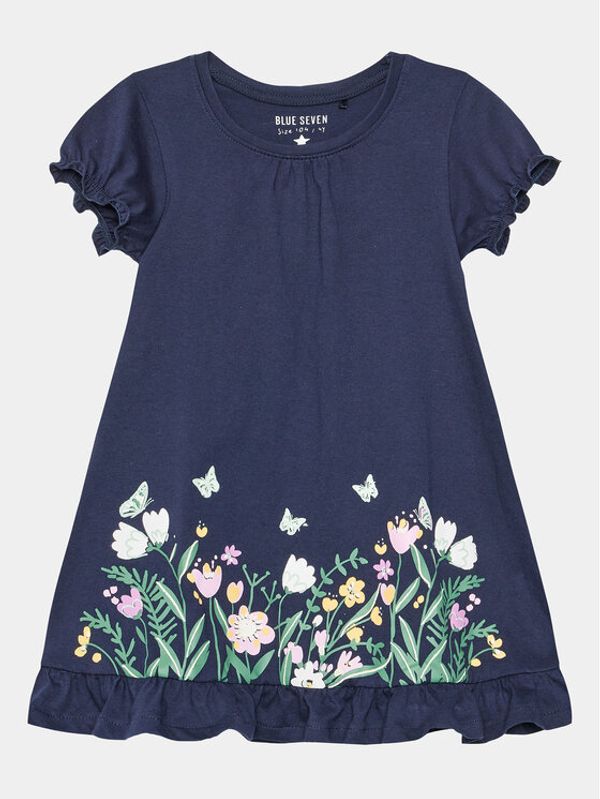 Blue Seven Blue Seven Ежедневна рокля 721636 Тъмносин Regular Fit