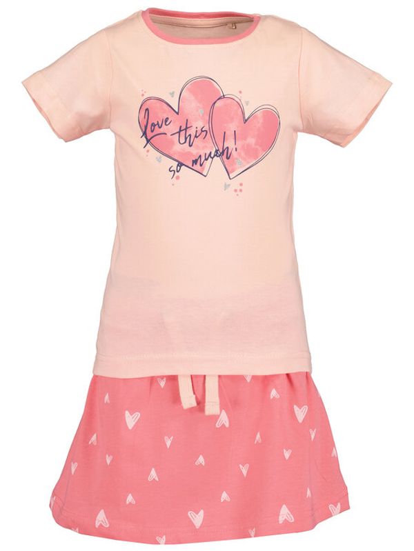 Blue Seven Blue Seven Комплект 2 тишърта и поличка 726015 Зелен Regular Fit