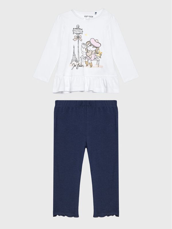 Blue Seven Blue Seven Комплект блуза и клин 966009 Бял Regular Fit