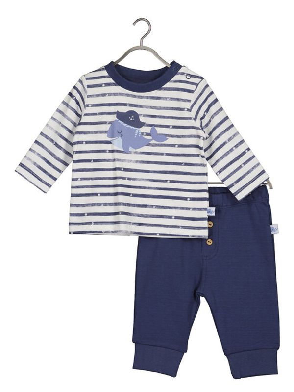 Blue Seven Blue Seven Комплект блуза и панталон 422183 Бял Regular Fit