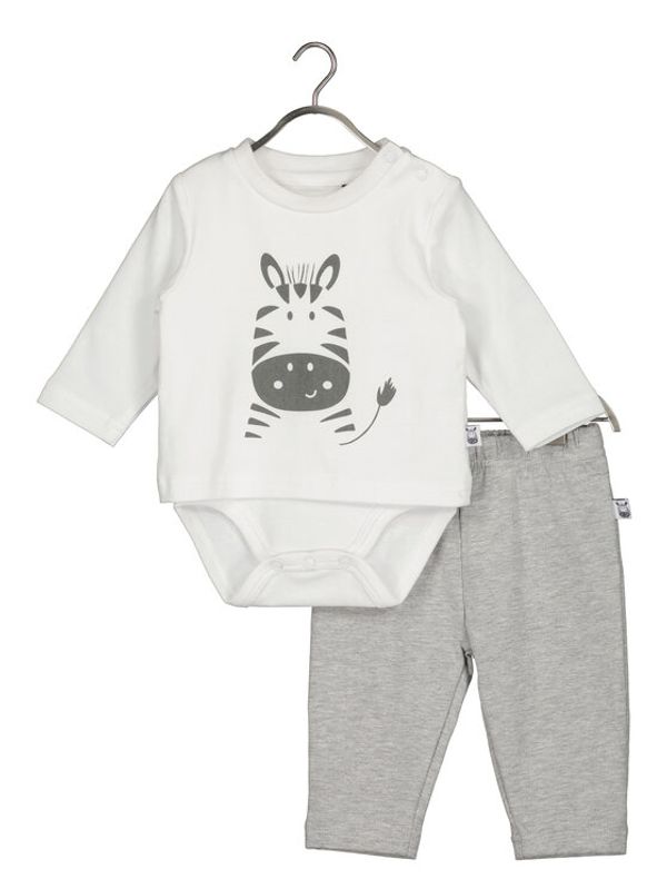 Blue Seven Blue Seven Комплект боди и панталон 422193 Бял Regular Fit