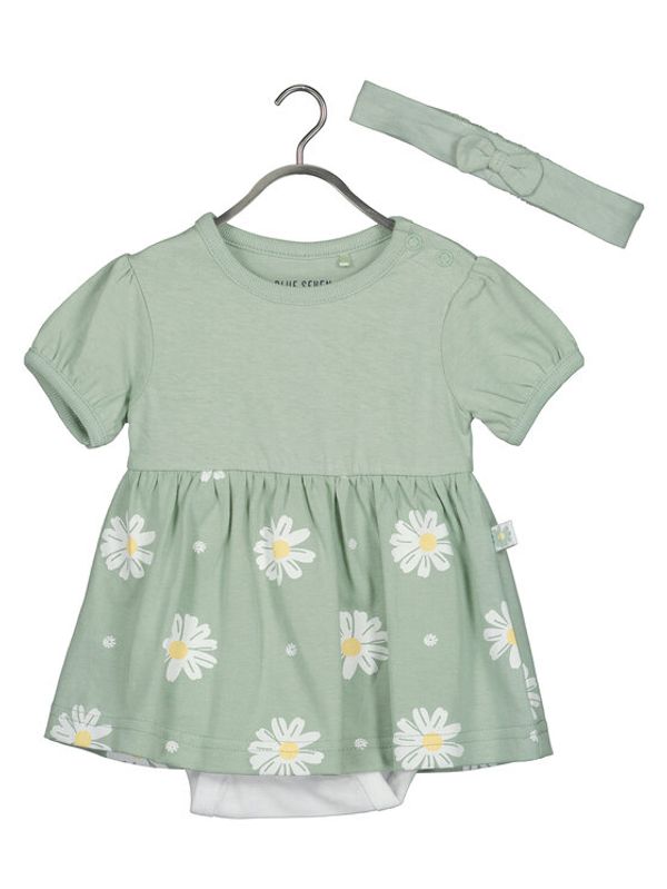 Blue Seven Blue Seven Комплект боди и рокля 417012 Зелен Regular Fit