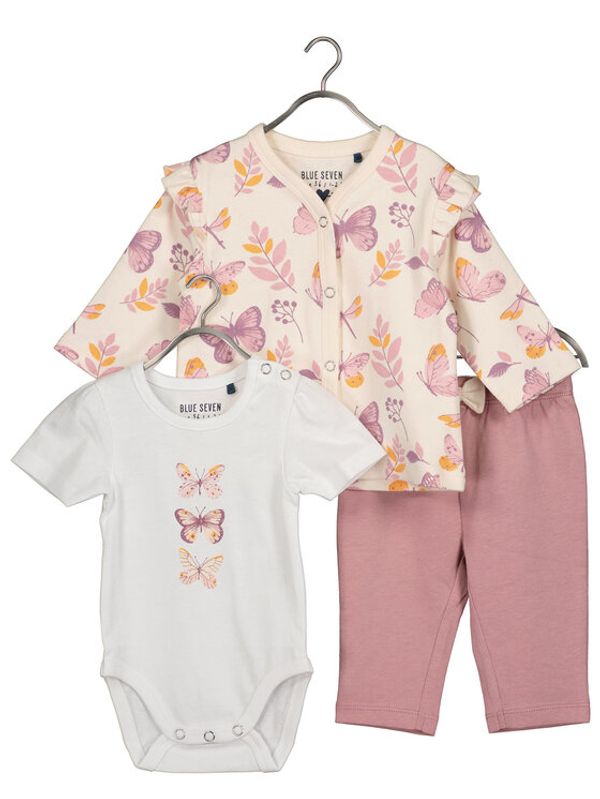 Blue Seven Blue Seven Комплект боди, панталон и елек 422180 Оранжев Regular Fit