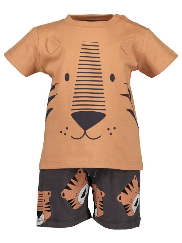 Blue Seven Blue Seven Комплект от 2 тишърта и панталони 939014 Оранжев Regular Fit