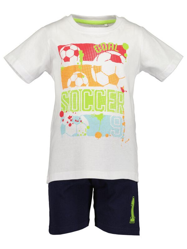 Blue Seven Blue Seven Комплект от риза и текстилни шорти 826019 Бял