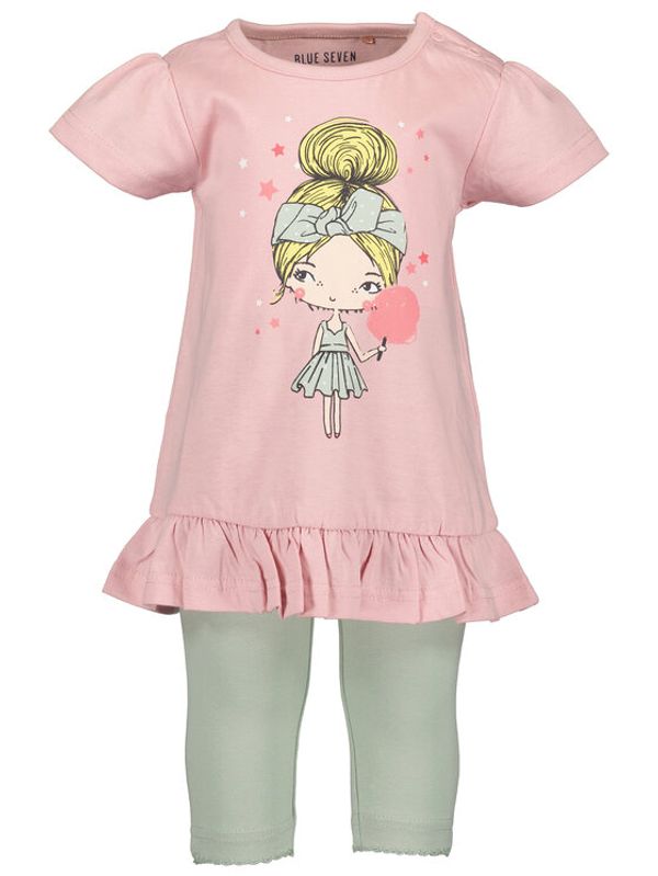 Blue Seven Blue Seven Комплект туника и клин 914517 Розов Regular Fit