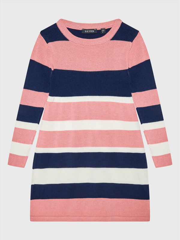 Blue Seven Blue Seven Плетена рокля 773631 Розов Regular Fit