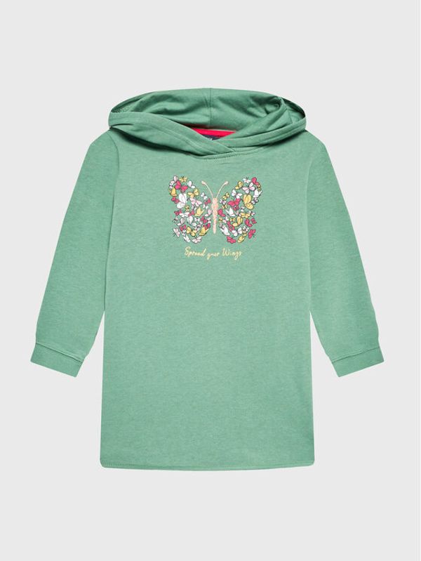 Blue Seven Blue Seven Плетена рокля 773646 Зелен Regular Fit