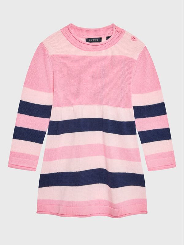 Blue Seven Blue Seven Плетена рокля 963071 Розов Regular Fit