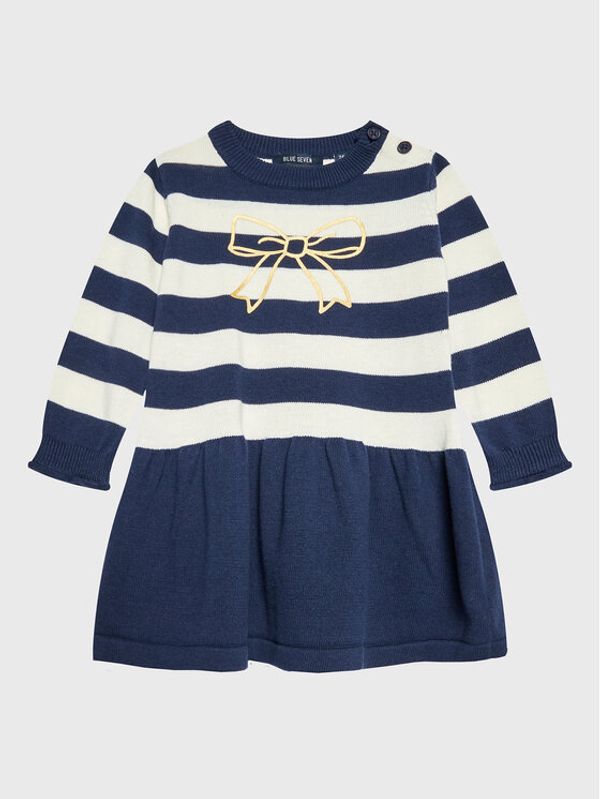 Blue Seven Blue Seven Плетена рокля 963078 Тъмносин Regular Fit