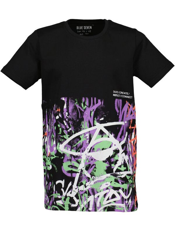 Blue Seven Blue Seven Тишърт 602810 X Черен Regular Fit