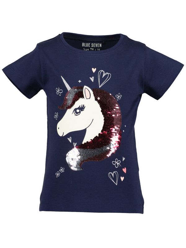 Blue Seven Blue Seven Тишърт 702263 Тъмносин Regular Fit