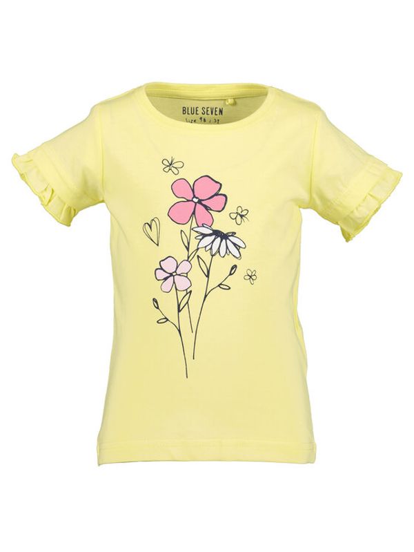 Blue Seven Blue Seven Тишърт 702274 Жълт Regular Fit