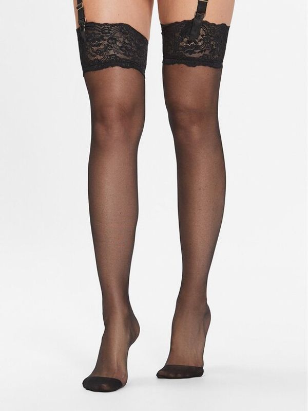 Bluebella Bluebella Дамски силиконови чорапи Hold Ups 41458-BK Черен