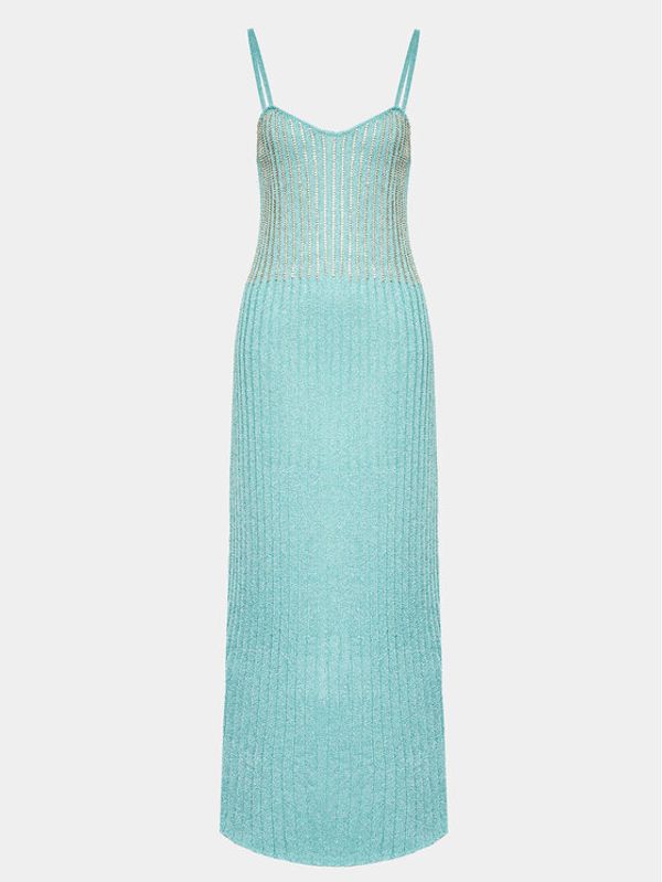 Blugirl Blumarine Blugirl Blumarine Коктейлна рокля RA3081-MS006 Син Slim Fit