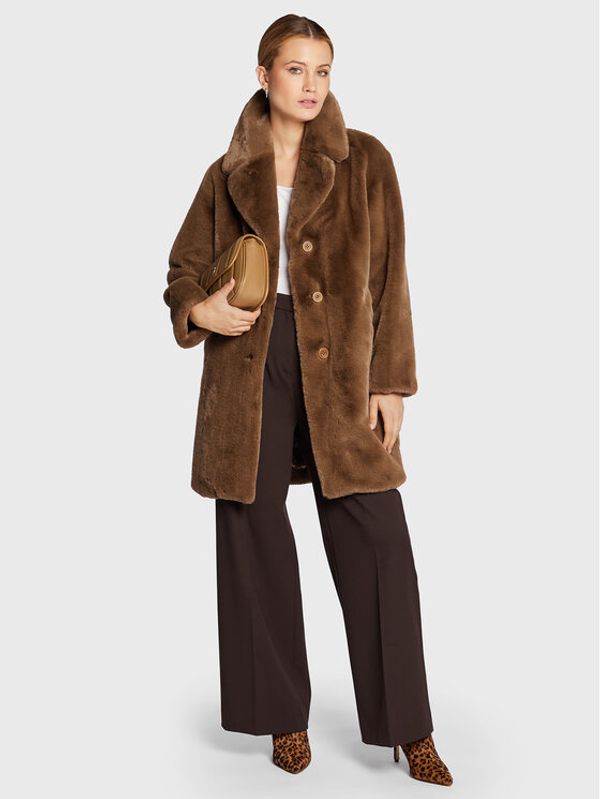 Blugirl Blumarine Blugirl Blumarine Кожено палто RF2081-E0821 Кафяв Regular Fit