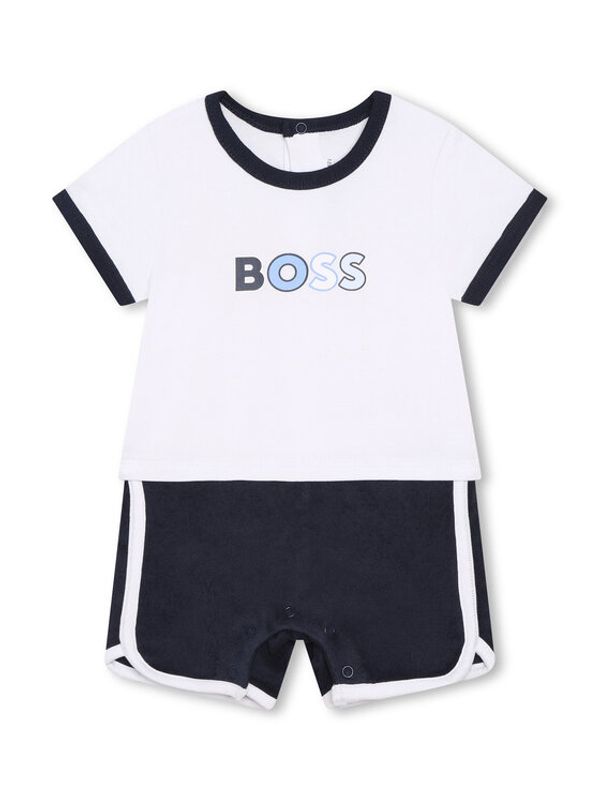 Boss Boss Бебешки гащеризон без стъпала J94340 Тъмносин Regular Fit