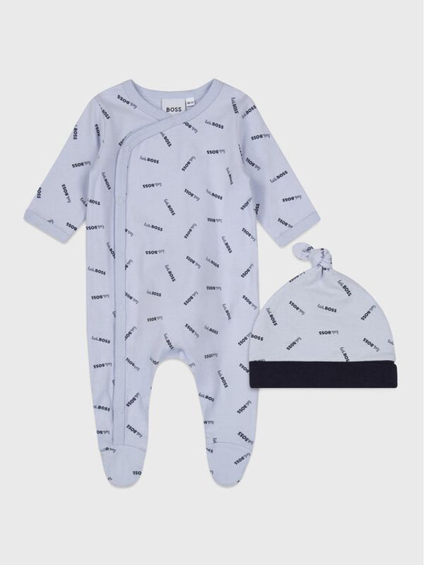 Boss Boss Бебешки гащеризон със стъпала J98377 Син