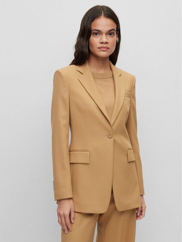 Boss Boss Блейзър 50490708 Бежов Slim Fit