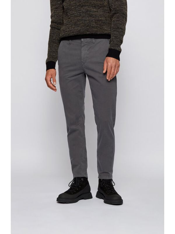 Boss Boss Чино панталони Schino-Taber D 50442037 Сив Tapered Fit