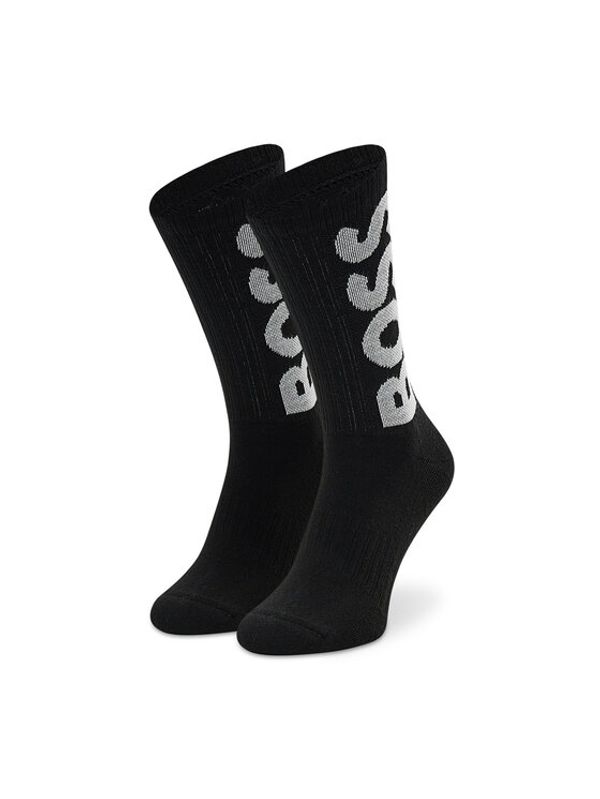 Boss Boss Чорапи дълги мъжки Qs Rib Logo Cc 50467748 Черен