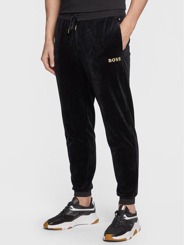 Boss Boss Долнище анцуг Velour 50485849 Черен Regular Fit