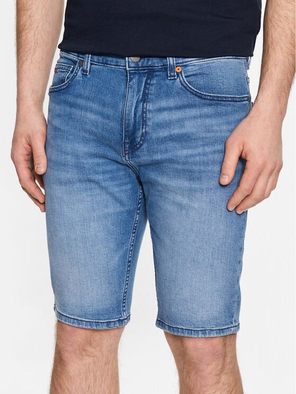 Boss Boss Дънкови шорти 50488609 Син Slim Fit
