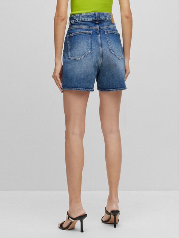 Boss Boss Дънкови шорти 50490935 Син Regular Fit