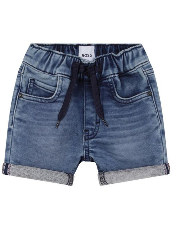 Boss Boss Дънкови шорти J04467 S Син Regular Fit